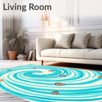 Swirl Shells Pattern Abstract Rug