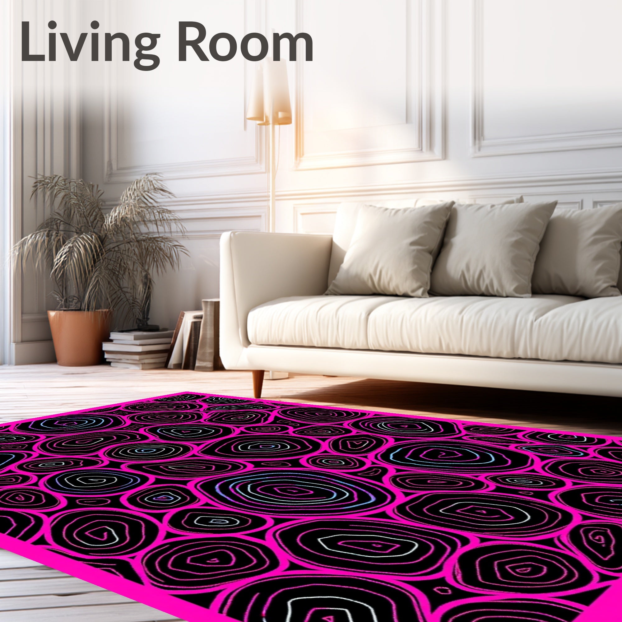 Abstract Swirls Bold Pattern Rug