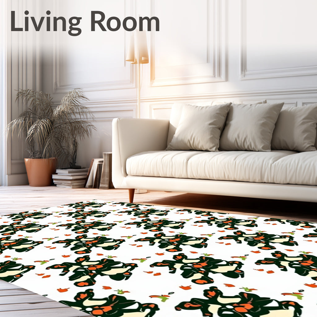 Abstract Floral Arrangement Pattern Rug