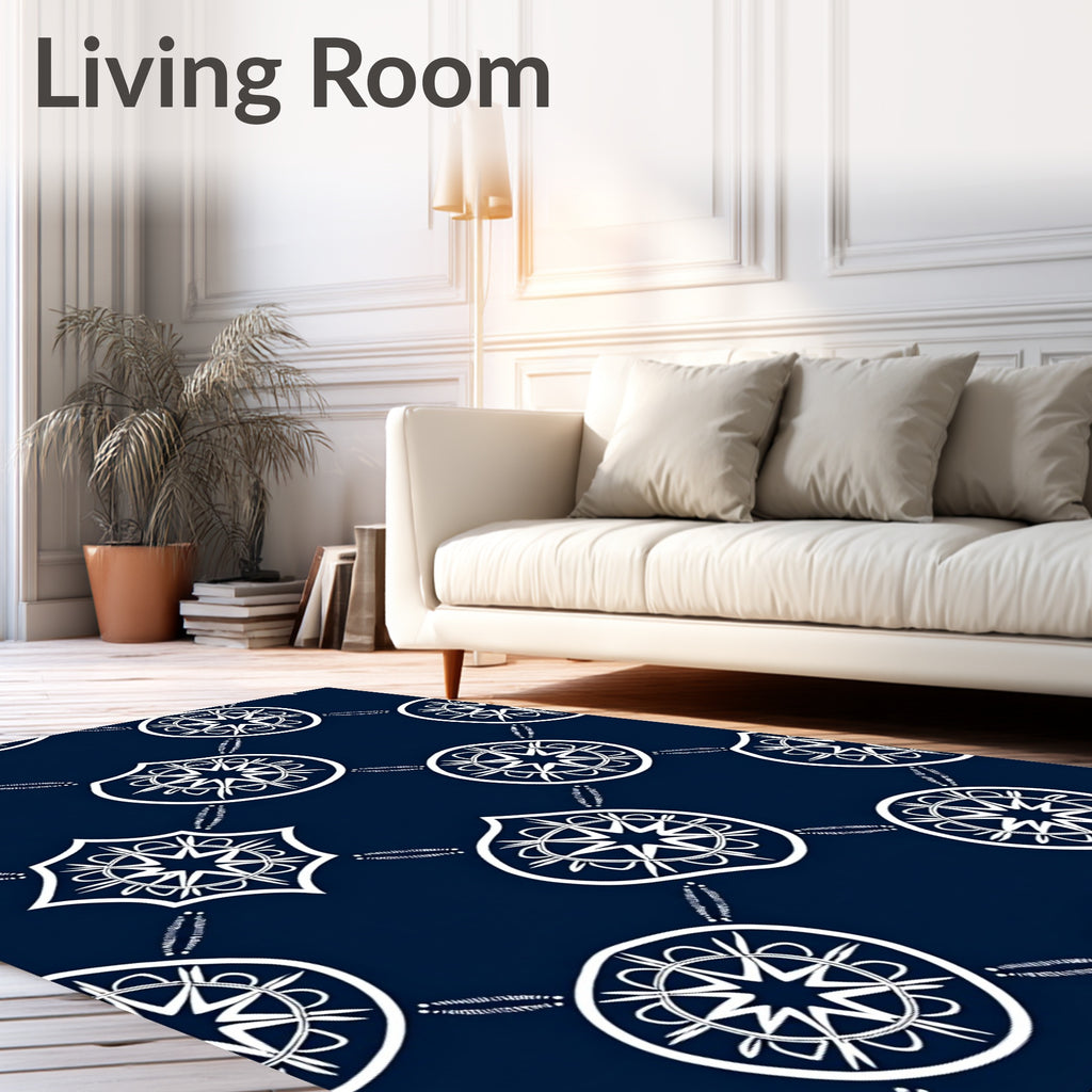 Ornate Star Burst Mandala Pattern Rug