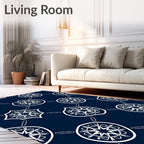 Ornate Star Burst Mandala Pattern Rug