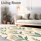 Botanical Floral Outline Design Rug