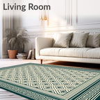 Classic Diamond Lattice Border Design Rug