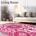 Bold Floral Mandala Decorative Rug