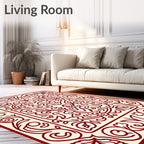 Ornate Floral Vine Pattern Rug