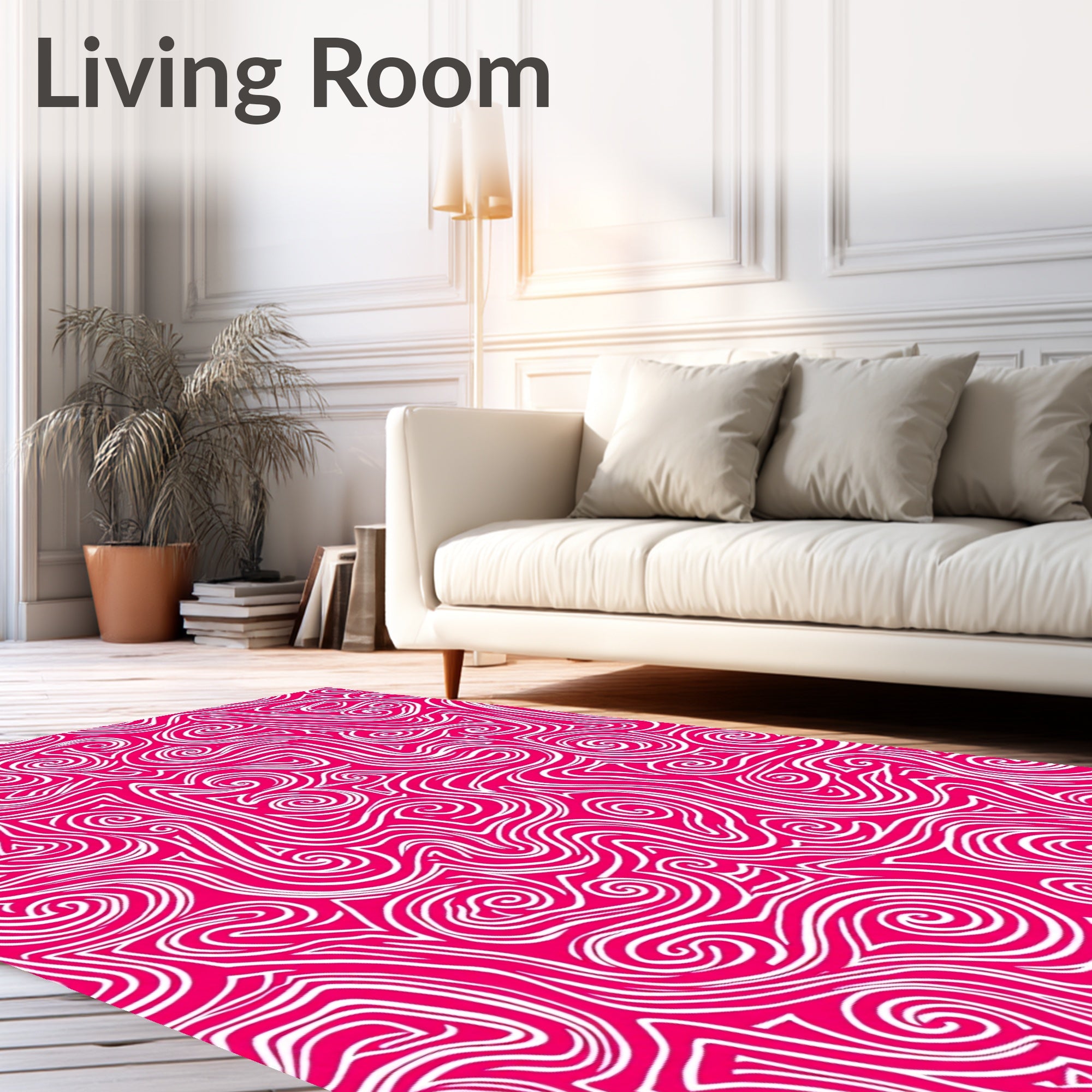 Abstract Swirl Pattern Design Rug