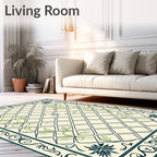 Botanical Garden Lattice Design Rug