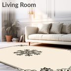 Ornate Floral Medallion Style Rug