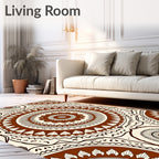 Tonal Medallion Pattern Design Rug