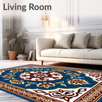 Intricate Floral Medallion Pattern Rug
