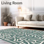 Abstract Geometric Line Art Pattern Rug