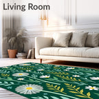 Whimsical Floral Pattern Rug