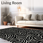 Abstract Swirls And Angles Rug