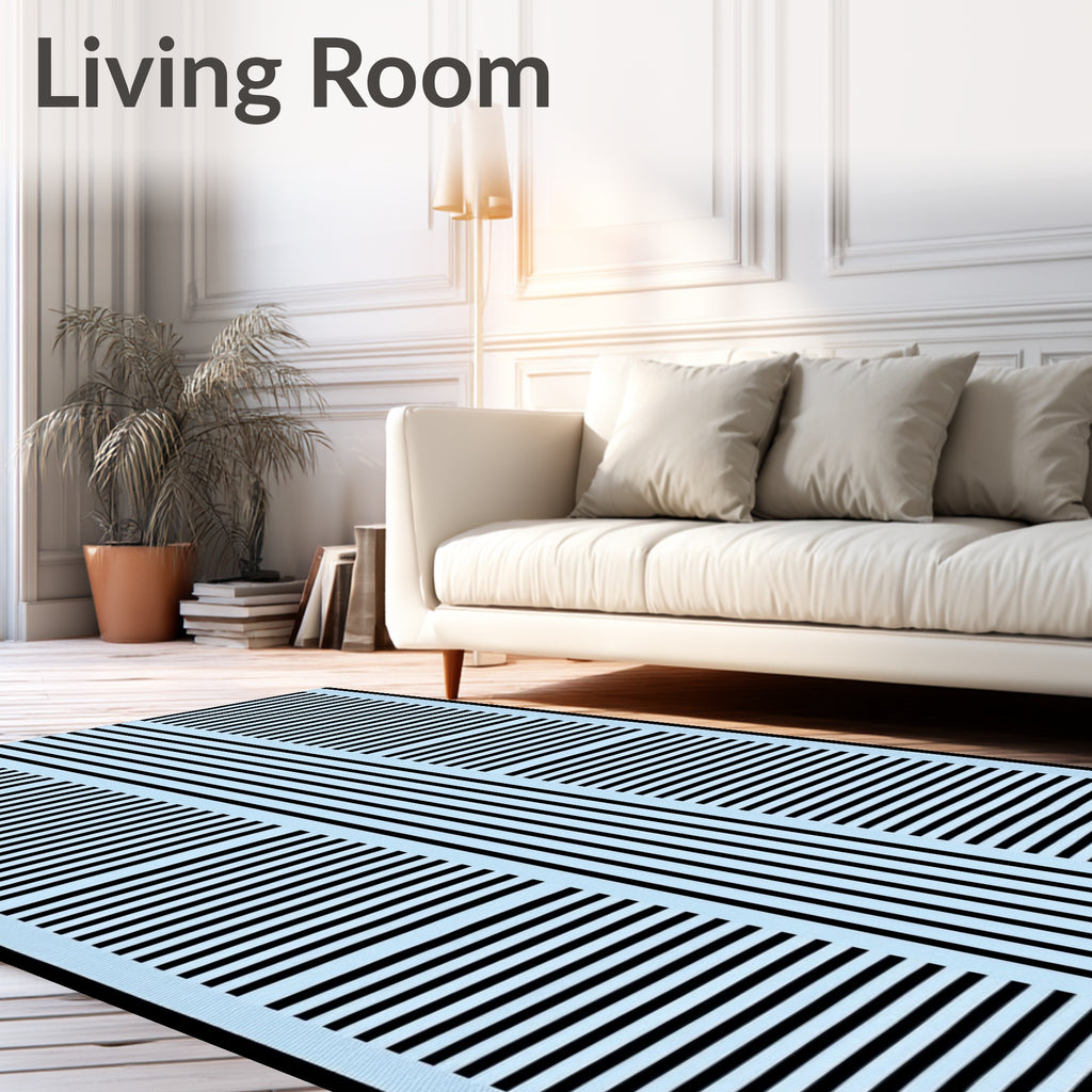 Striped Geometric Modern Design Rug