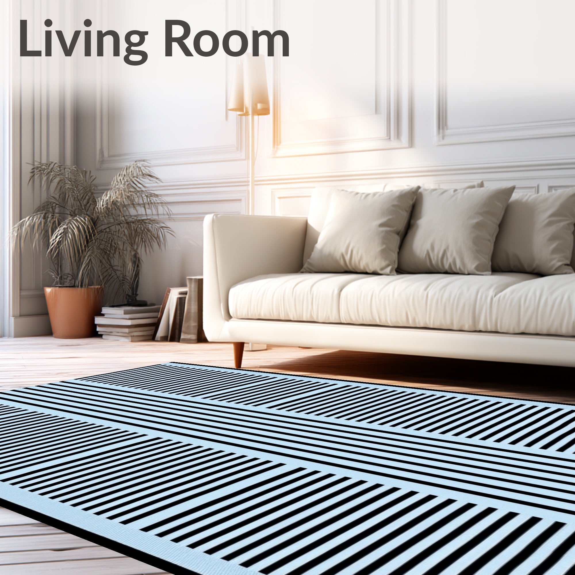 Striped Geometric Modern Design Rug