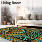 Bold Tribal Ethnic Geometric Design Rug