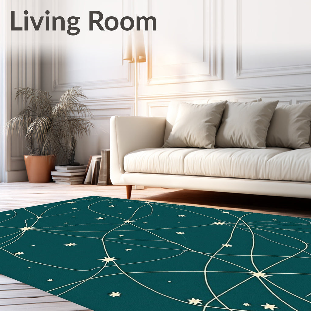 Constellation Woven Star Pattern Rug