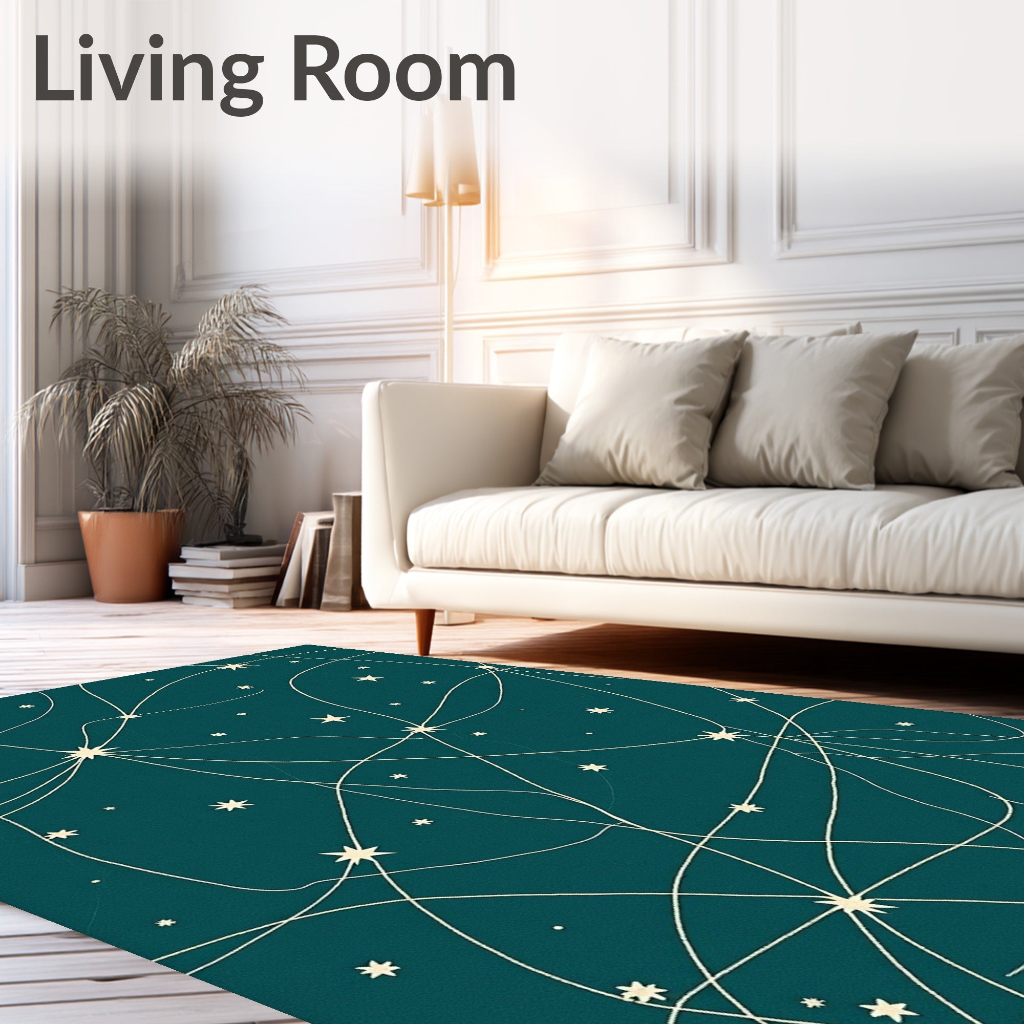 Constellation Woven Star Pattern Rug