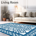 Intricate Lattice Geometric Design Rug