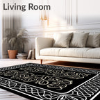 Ornate Intertwined Floral Pattern Rug