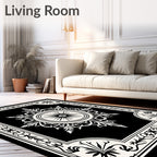 Classic Scrollwork Starburst Pattern Rug