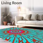 Vibrant Radial Abstract Pattern Rug