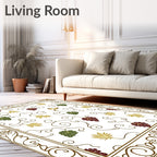 Grapes Leaves Vine Pattern Rug