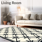 Lattice Star Geometric Pattern Rug