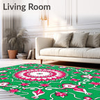 Mandala Floral Patterned Vivid Rug
