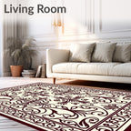 Traditional Floral Scrollwork Decorative Pattern Rug