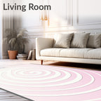 Pastel Pink Swirl Pattern Rug