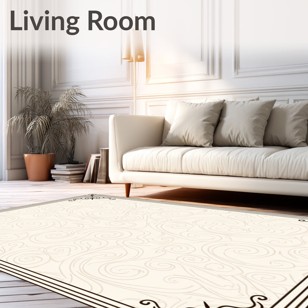 Classic Swirls Ornate Border Rug