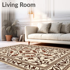 Ornate Floral Vine Pattern Rug