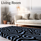 Abstract Swirls Triangles Pattern Rug
