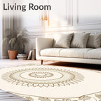 Radiant Bloom Mandala Pattern Design Rug
