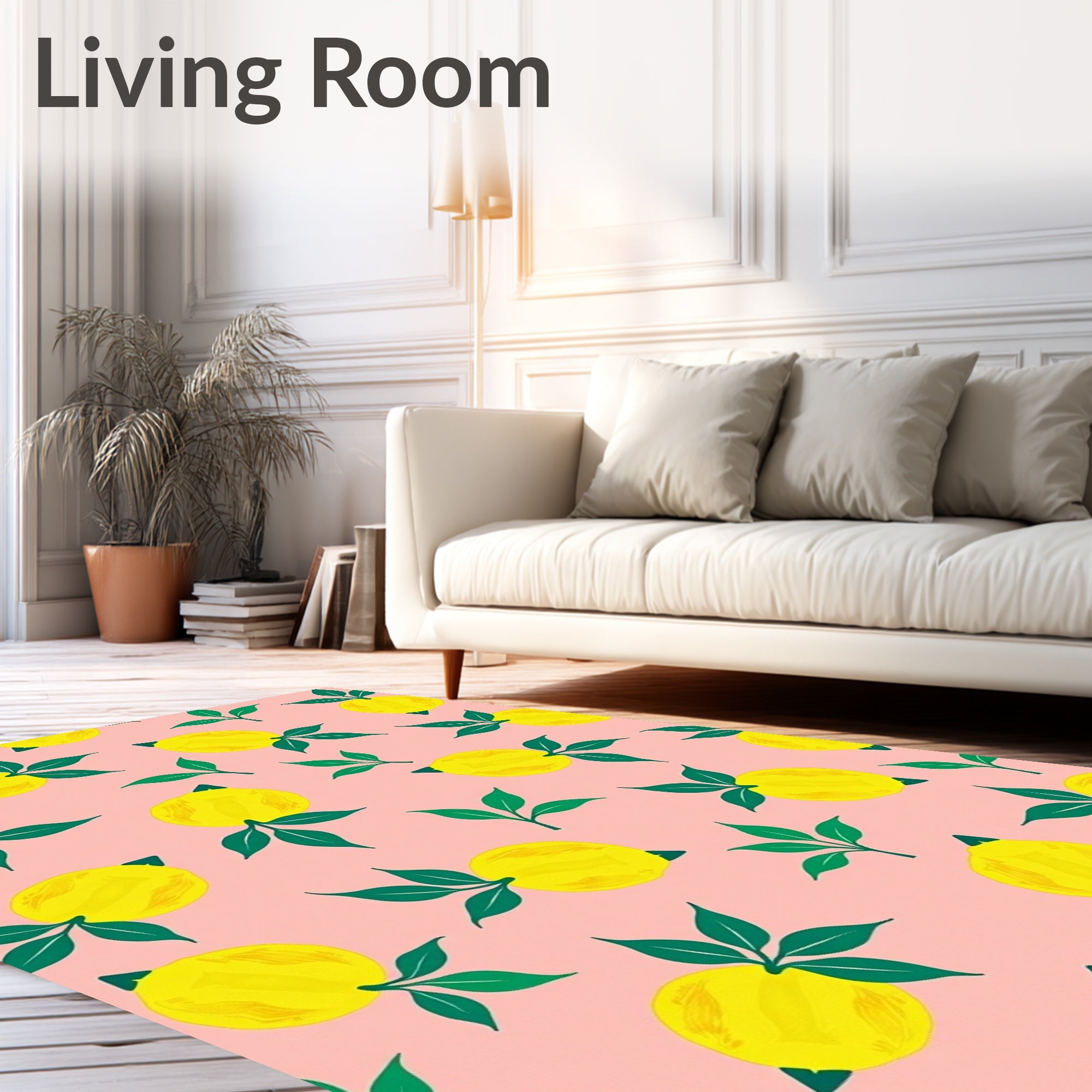Happy Lemon Pattern Design Rug