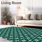 Modern Starburst Geometric Pattern Rug