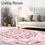 Floral Mandala Pattern Rug