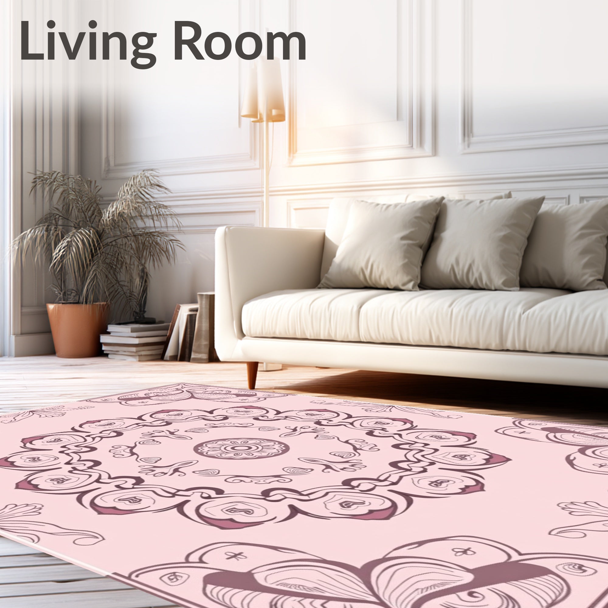 Floral Mandala Pattern Rug