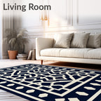 Classic Lattice Medallion Pattern Rug