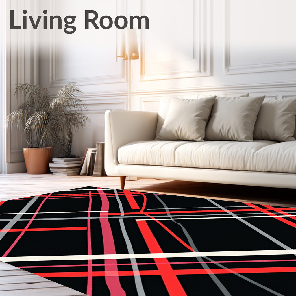 Sharp Lines Bold Color Collage Rug