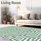 Geometric Maze Pattern Rug