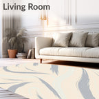 Abstract Swirl Brush Stroke Pattern Rug
