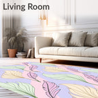 Pastel Feather Pattern Rug