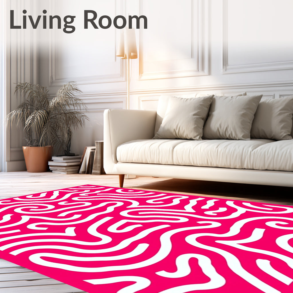 Bold Abstract Swirl Pattern Rug
