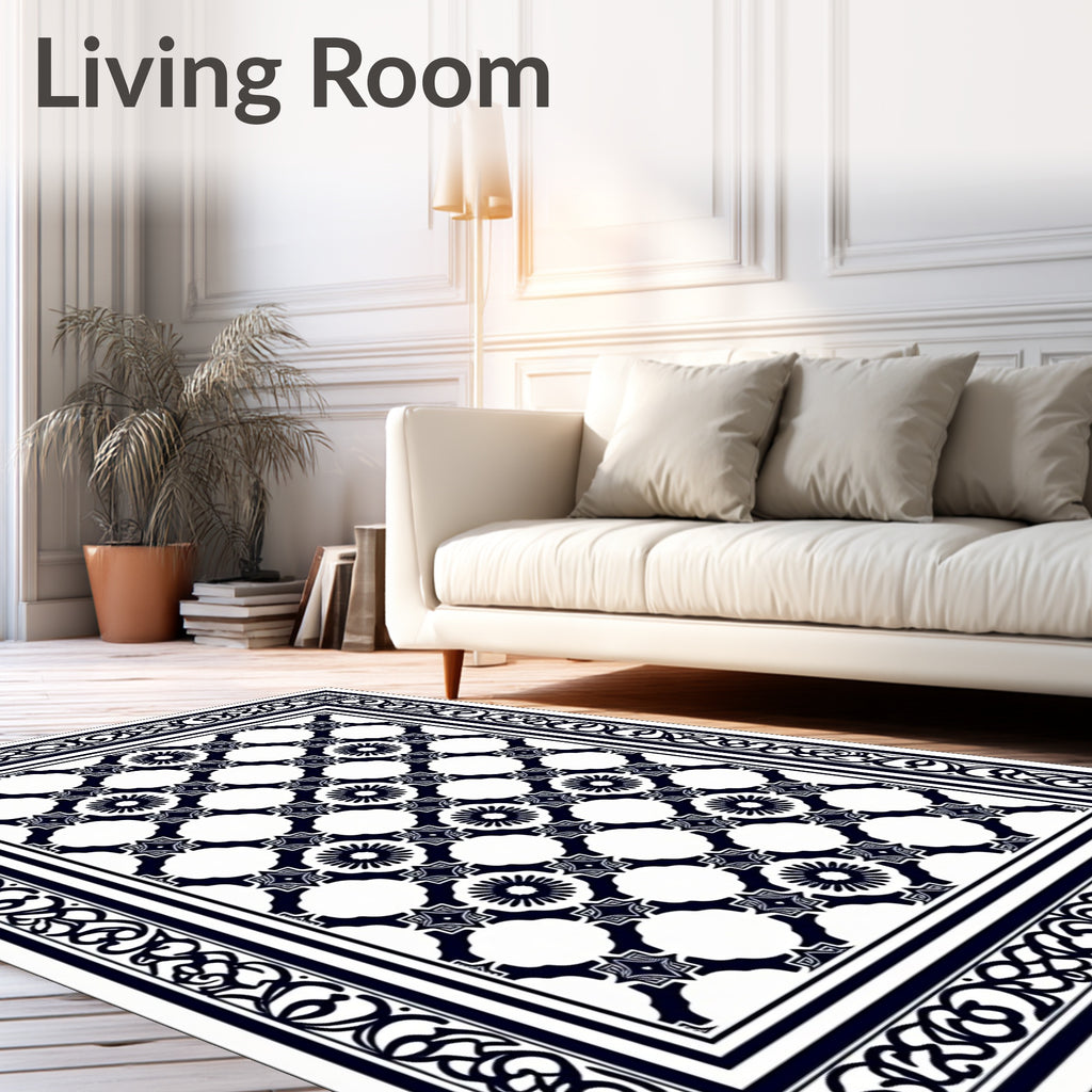 Intricate Floral Geometric Pattern Rug