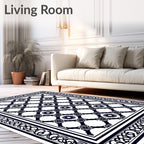 Intricate Floral Geometric Pattern Rug