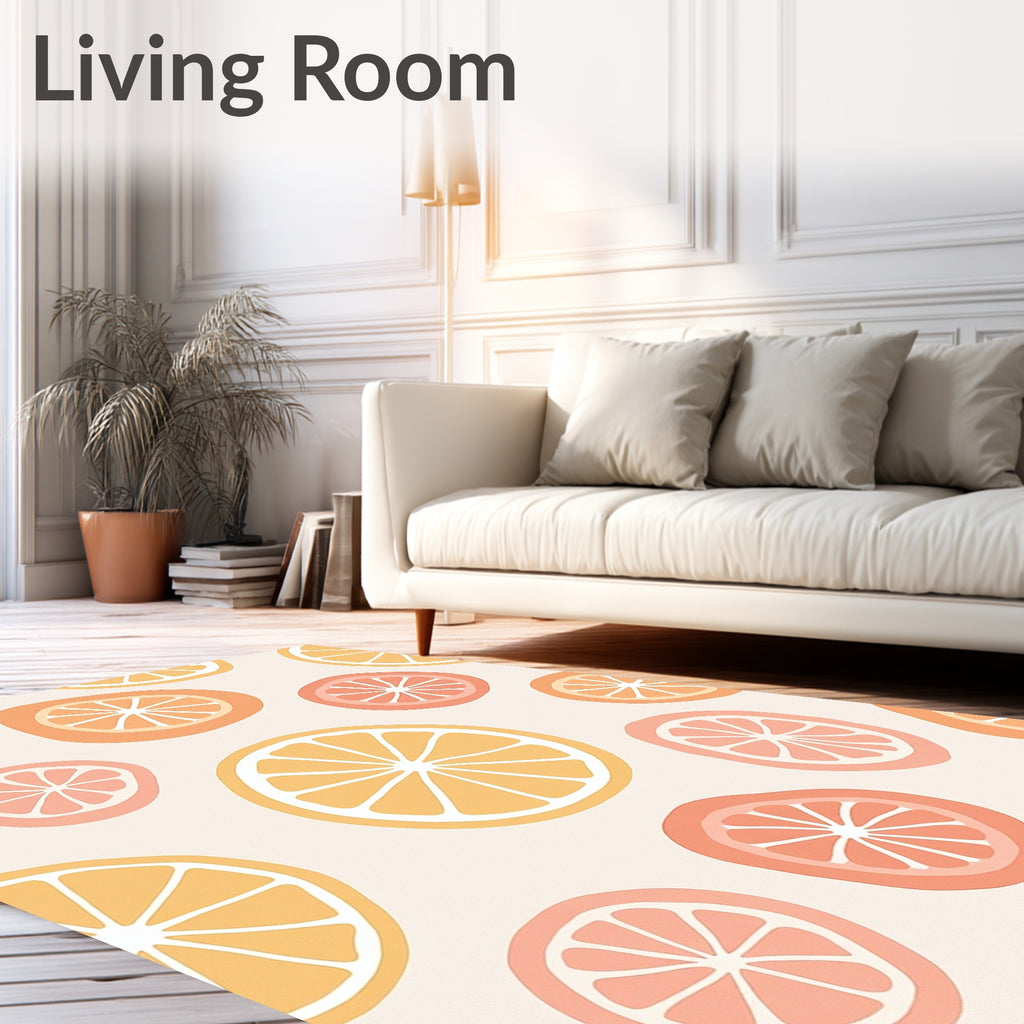 Citrus Slice Pattern Design Rug