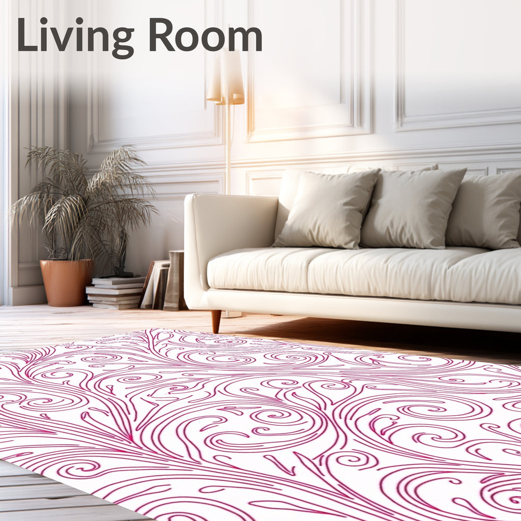 Ornate Vine Detailed Pattern Rug