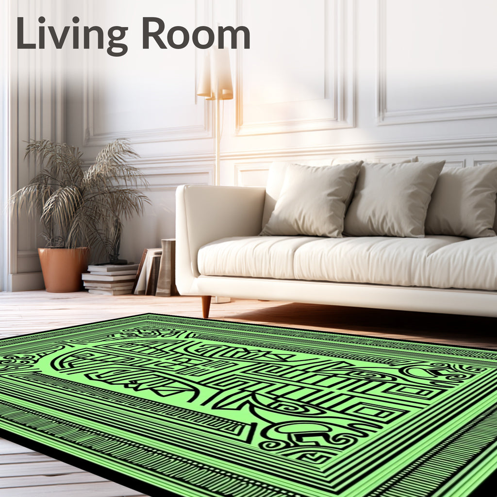 Abstract Tribal Geometric Design Rug